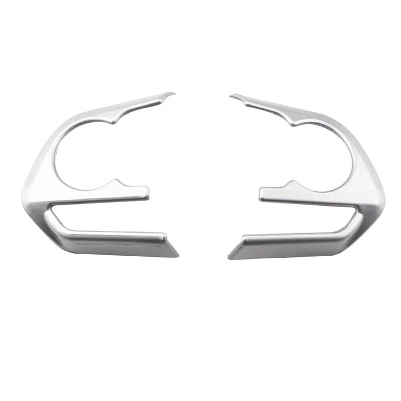 Innenraum Auto Zubehör Für Toyota Für RAV4 Für Corolla Für Avalon 2019 2020 2021 Auto Lenkrad Taste Panel Abdeckung Trim Aufkleber Zubehör Autozubehör Innenraum(2Pcs 39 Clock Silver) von NOVEMS