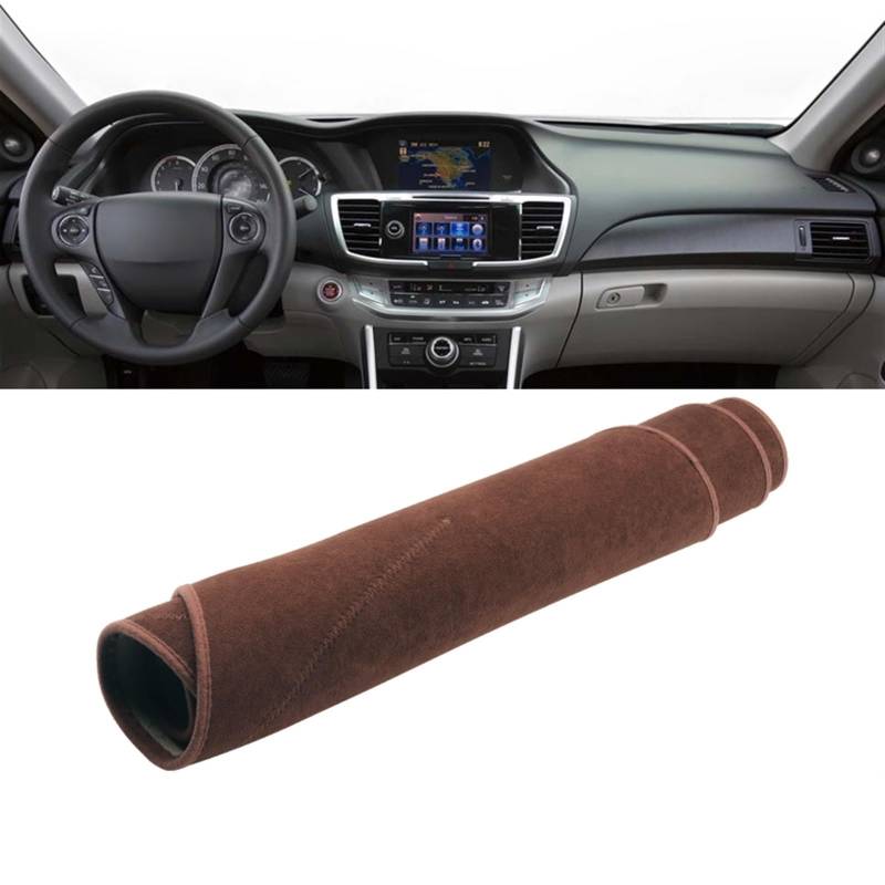 Matte Teppich Armaturenbrett Für Accord 9th 2013 2014 2015 2016 2017 Auto Dashboard Abdeckung Vermeiden Licht rutschfeste Matte Instrument Teppich DashMat(B LHD Brown) von NOVEMS