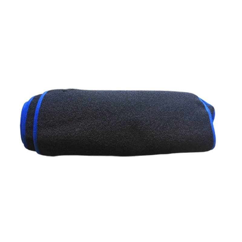 Matte Teppich Armaturenbrett Für Clio 5 2018-2021 2022 2023 2024 2025 Flanell Wildleder Polyester Teppich Cape Schutz Schatten Auto Dashboard Abdeckung Dash Matte(Polyester Blue,Linkslenker) von NOVEMS