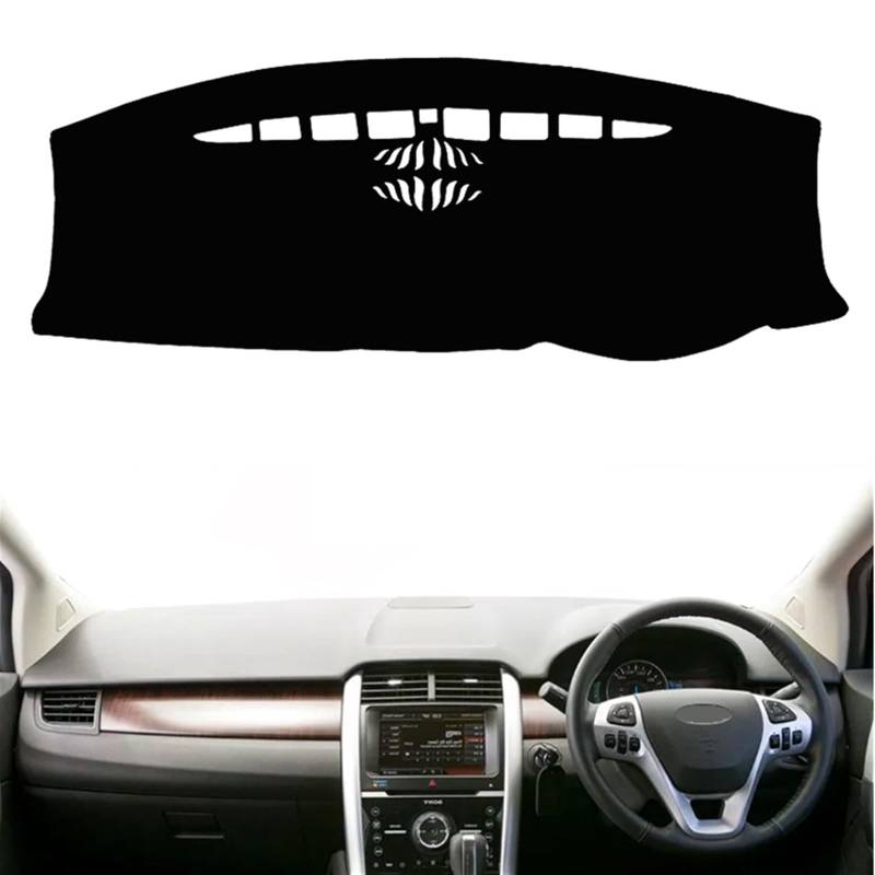 Matte Teppich Armaturenbrett Für Ford Für Rand 2007 2008 2009 2010 2011-2014 Auto Dashboard Abdeckung Sonnenschutzdach Matte Pad Anti-Glare Dashmat Teppich Teppich Auto(Black(Black Edge),Rechtslenker) von NOVEMS