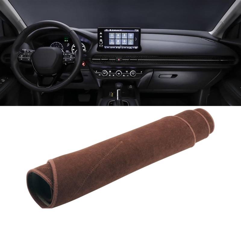 Matte Teppich Armaturenbrett Für HR-V Für HRV Für HR V Für EX-L 2023 2024 Auto-Armaturenbrett-Abdeckungsmatte Anti-UV-Rutsch-Pad Instrumententeppichschutz(B Brown) von NOVEMS