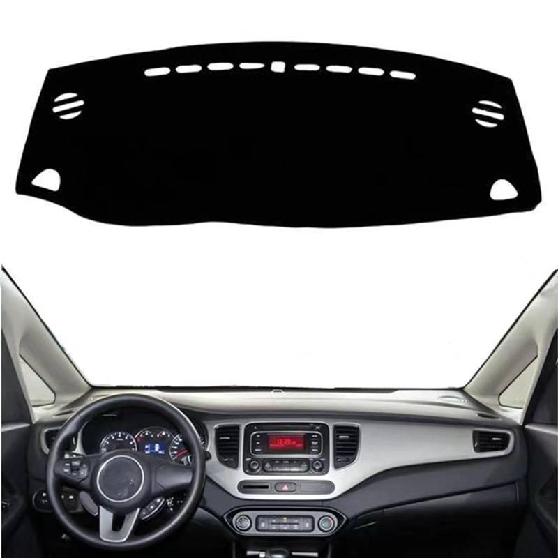 Matte Teppich Armaturenbrett Für Kia Für Carens RP 2013 2014 2015-2019 Auto Dashboard Abdeckung Sonnenschutzdach Matte Pad Dash Board Instrument Schützen teppich Teppich(Black(Black Edge),Linkslenker) von NOVEMS