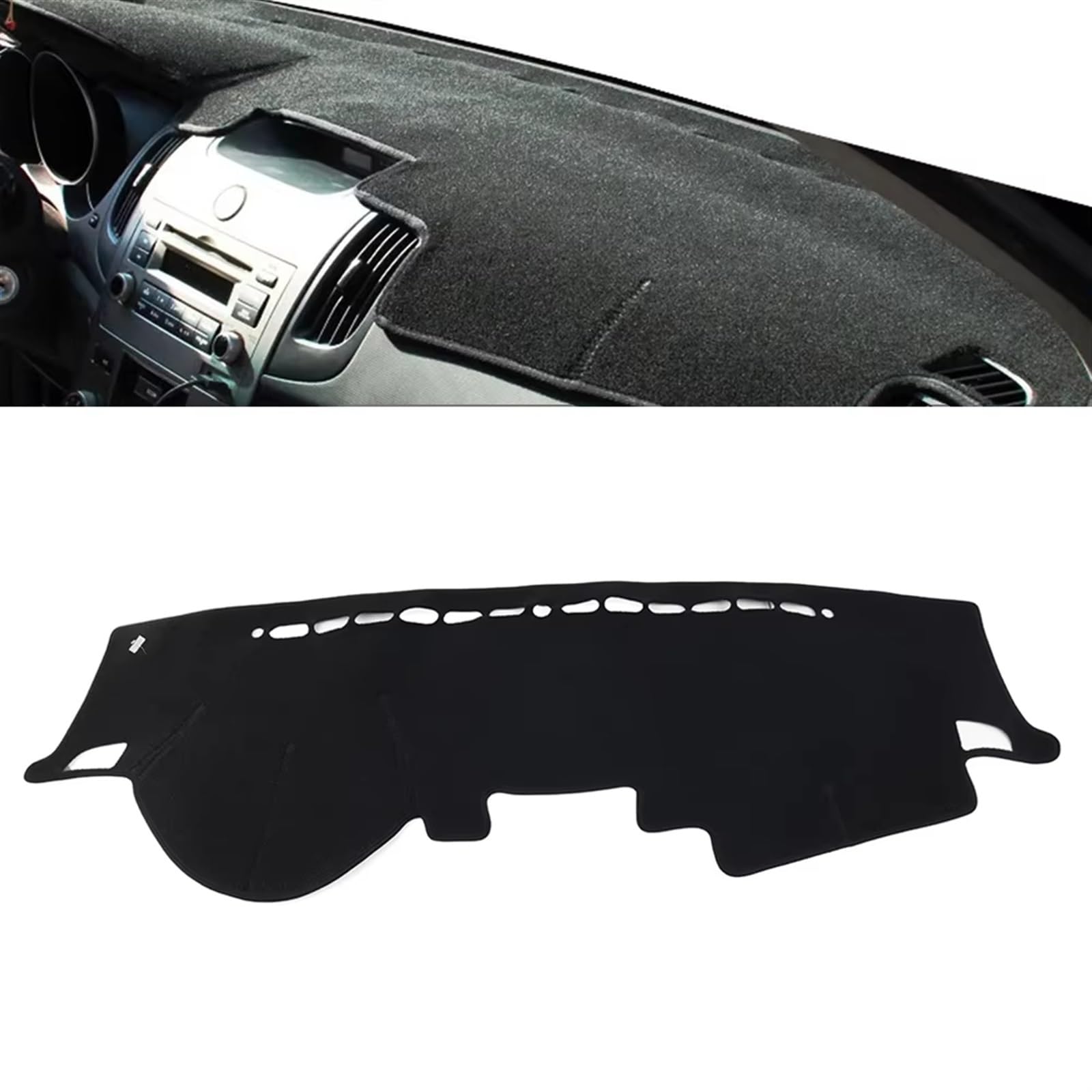 Matte Teppich Armaturenbrett Für Kia Für Forte Für Cerato K3 2009 2010 2011 2012 2013 LHD Auto Dashboard-Dash Matte Sonnenschutz Pad von NOVEMS