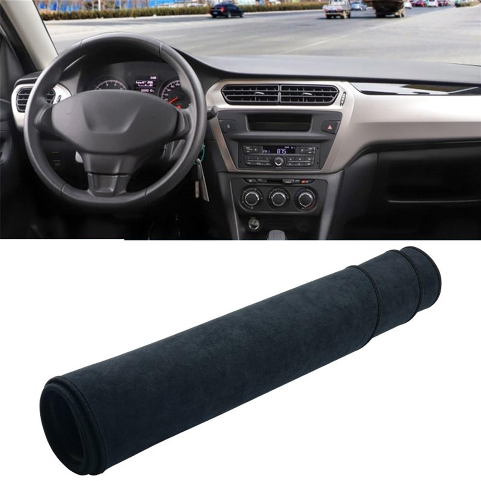 Matte Teppich Armaturenbrett Für Peugeot 301 2012 2013 2014 2015 2016 2017 2018 2019 Instrumententafel Teppiche Auto Armaturenbrett Abdeckung Sonnenschutz Lichtmatte Vermeiden(B Black) von NOVEMS