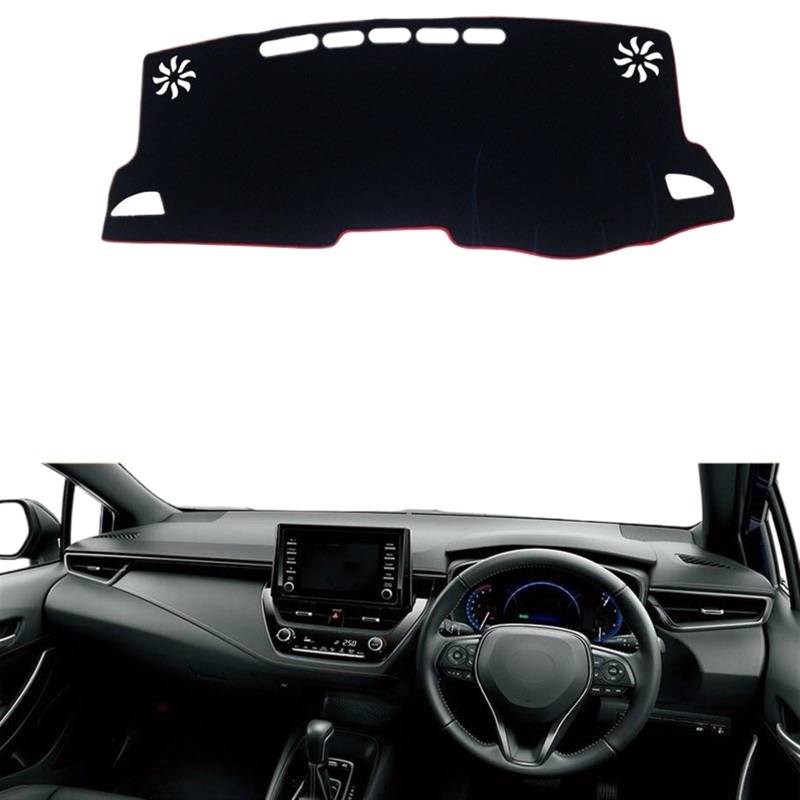 Matte Teppich Armaturenbrett Für Toyota Für Corolla 2019 2020 Auto Dashboard Vermeiden Licht Pad Instrument Plattform Schreibtisch Abdeckung Matten Teppiche(RHD Red Side) von NOVEMS