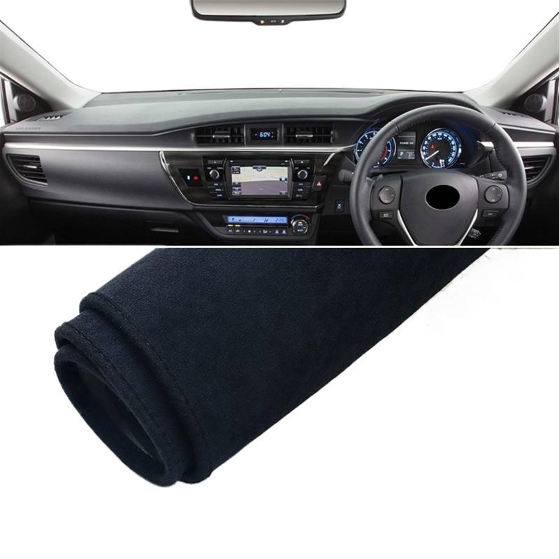 Matte Teppich Armaturenbrett Für Toyota Für Corolla E180 2014 2015 2016 2017 2018 Armaturenbrettabdeckung Vermeiden Sie Lichtpad Anti-UV-Teppich rutschfeste Matten(B Black RHD) von NOVEMS