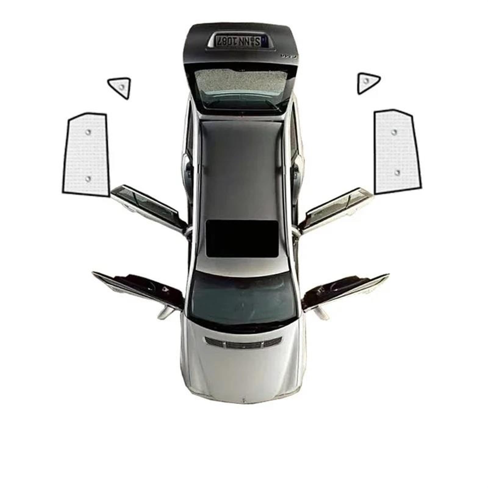 Auto Sonnenblende Für Nissan Für Qashqai J10 2007-2013 Autofenster Vollständige Abdeckung Sonnenschirme Windschutzscheibe Anti-Uv-Sonnenschutzabdeckungen Visiere Auto Sonnenschirm(Rear Windows) von NOVEMS