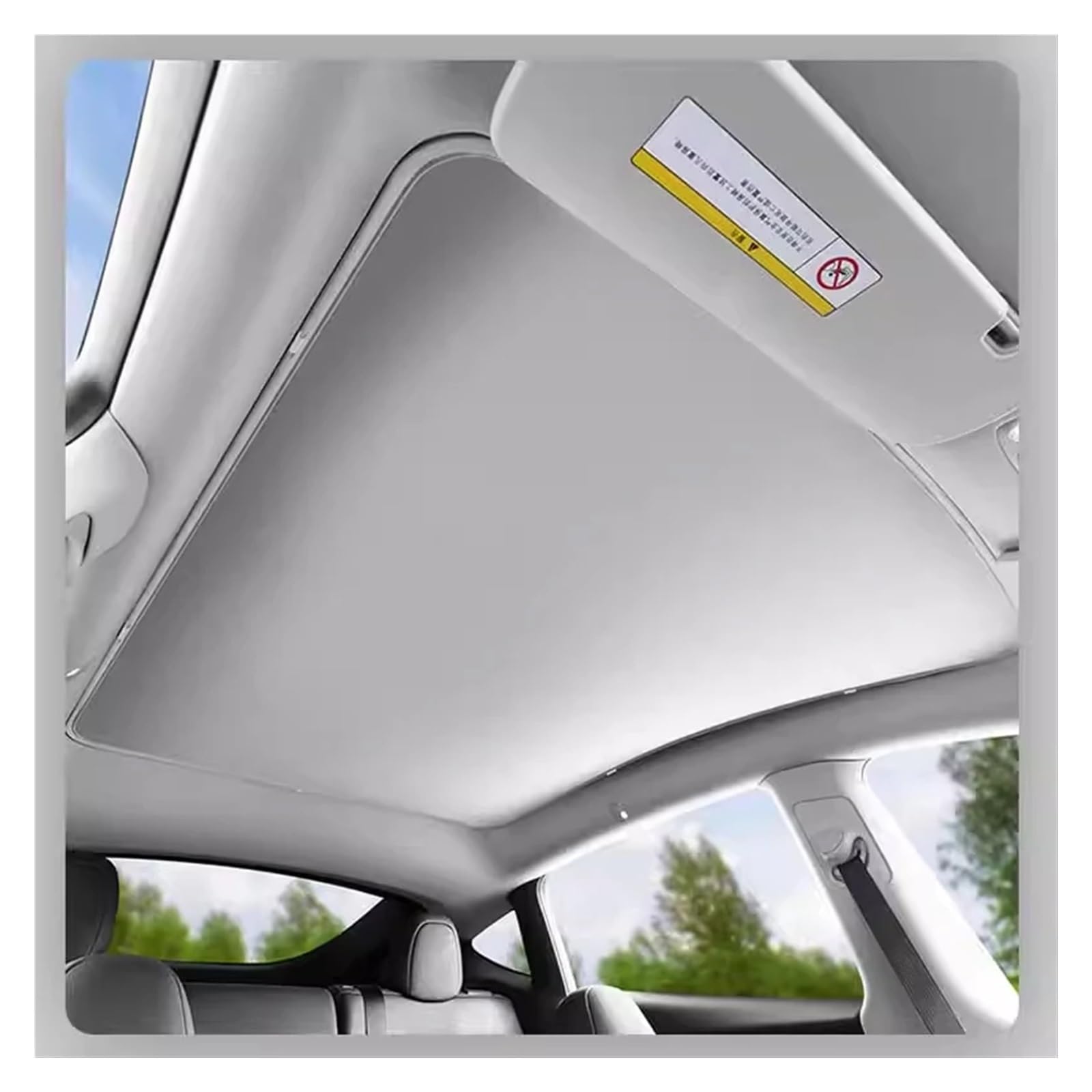 auto sonnenblende Für Polestar 2 2021 2022 2023 Auto Eis Tuch Schnalle Sonnenschutz Glas Dach Sonnenschirm Wärmedämmung Schiebedach Dachfenster UV Schützen auto sonnenschirm(Beige) von NOVEMS