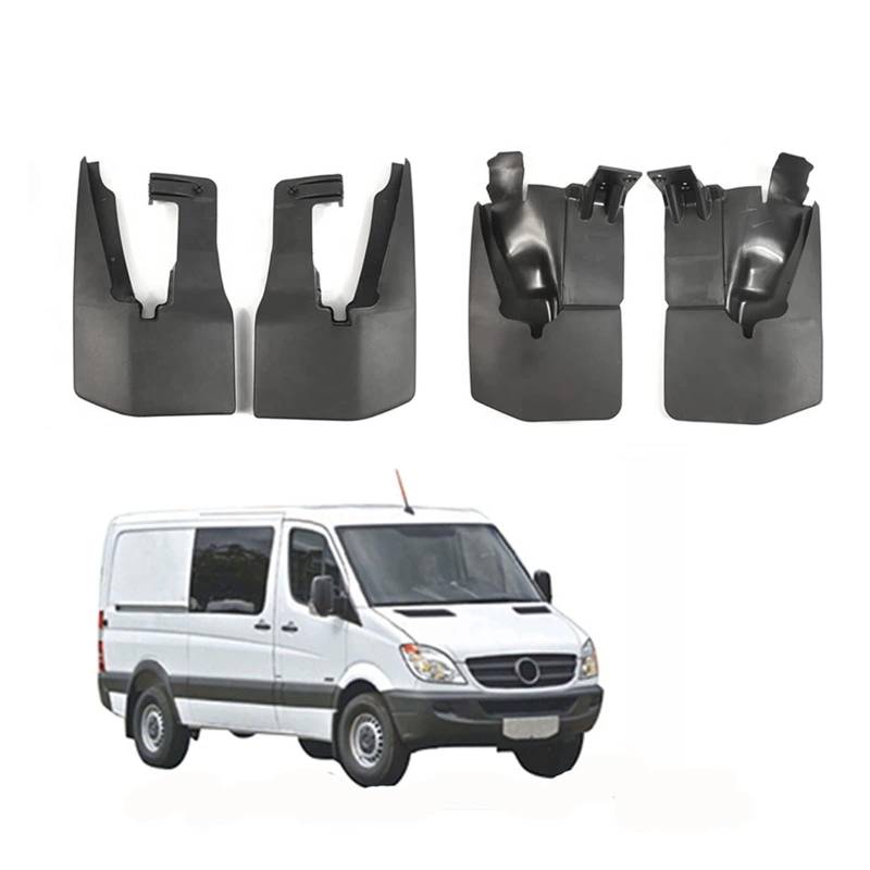 4Stücke Auto Schmutzfänger für Mercedes Sprinter W906 Crafter 2006-2017,Vorne Hinten Schmutzfänger Spritzschutz Abdeckung Kratzfestem Ersatzteil Dekoration Styling.,B-Dark Grey von NOVSKI