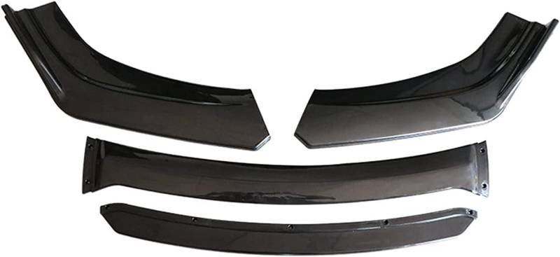 Auto Frontspoiler Stoßstange Lippe für Audi A1 A3 A4 A5 A6 A7 A8 B6 B7 B8 B9 C6 C7 C8 D3 D4 D5 D6,Dauerhaft AntiKollision Frontstoßstange Diffusor Seitensplitter Protector,A-Black von NOVSKI