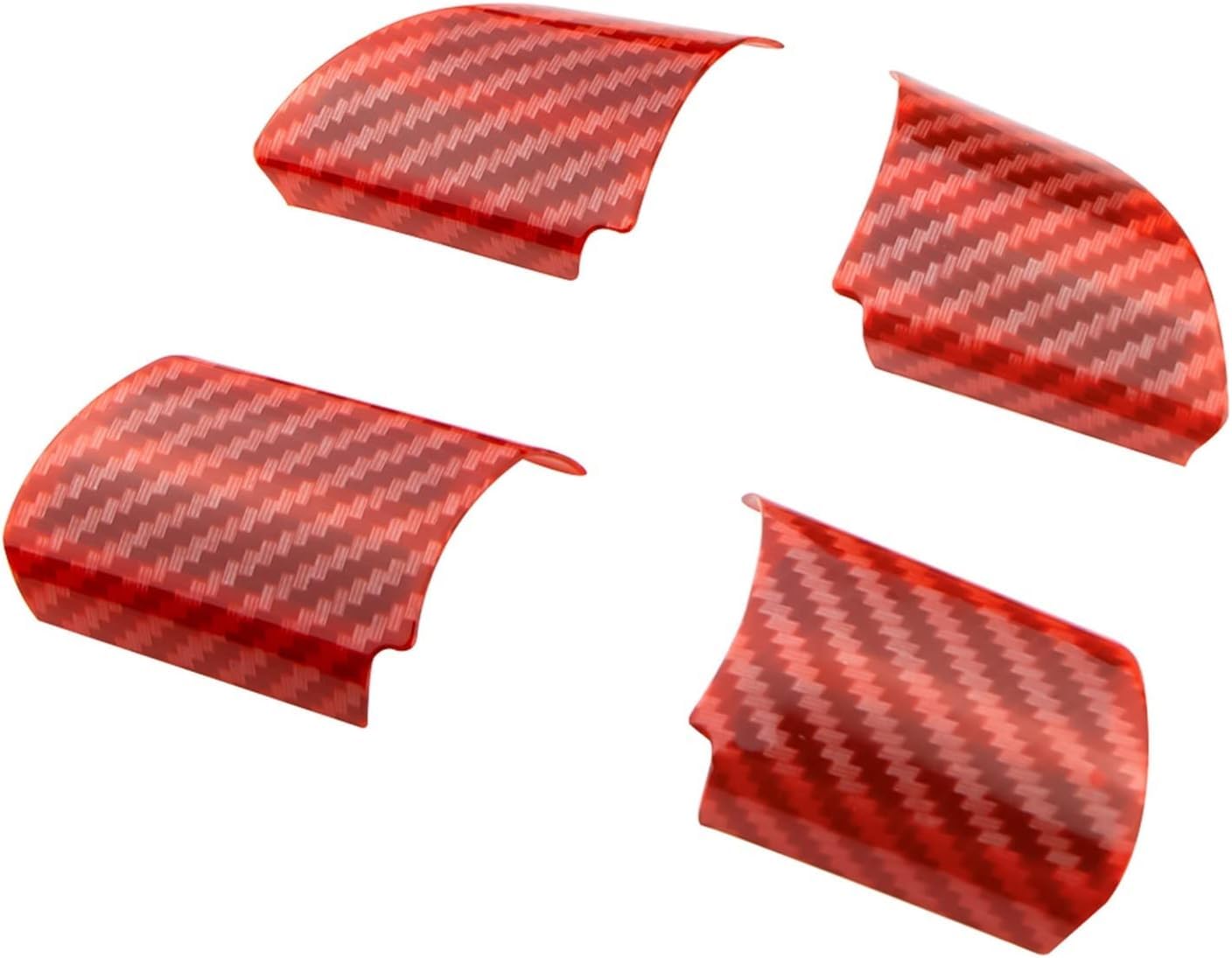 Auto lenkrad Verkleidung Abdeckung,für Ford Focus 2 MK2 2005-2011 Langlebige Kratzfeste Schutzabde Innere zubehör Lenkrad Panel Abdeckung Trim.,C-Carbon Fiber Red von NOVSKI