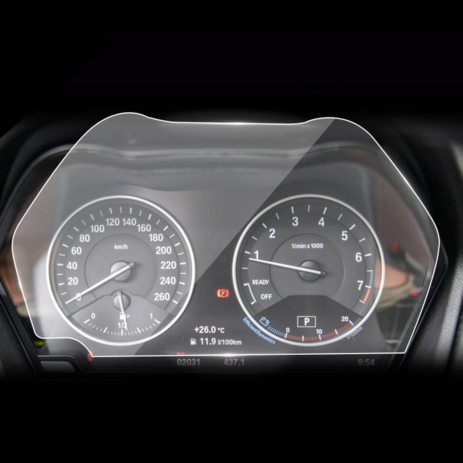 NOVSKI Dashboared Protektor Autozubehör Innenraum Tachometer Aufkleber transparent TPU Folie Nachrüstung,Für BMW F45 F46 Serie 2 2016-2022 von NOVSKI