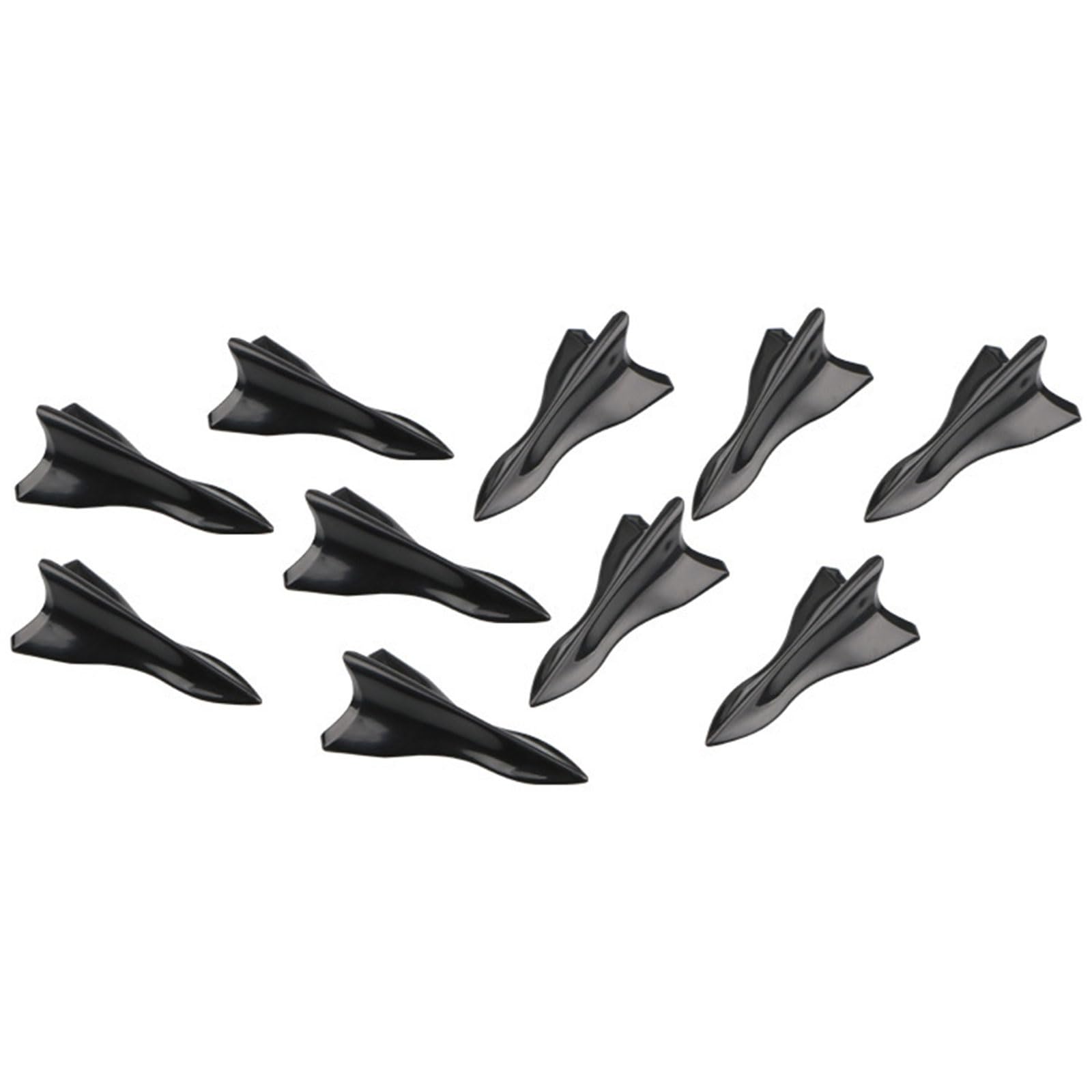 10pcs General Fin Whirl Generator Auto Dachspoiler Stoßfängerzubehör ABS FIN Diffusor Whirl Generatoren Für Fahrzeug von NPXUAMTJ