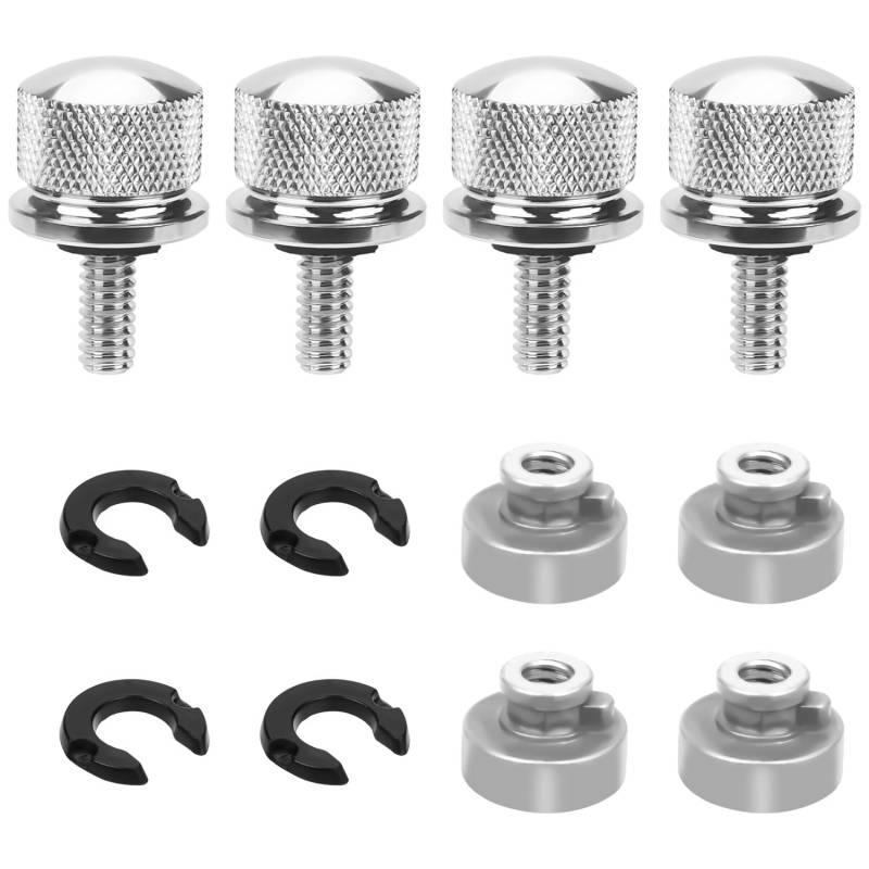 8stk Motorrad Sitzschraube Set, Kotflügel-Sitzmuttern-Set Motorrad-Sitzschraubenhalterung Aluminium-Sitzschrauben 1/4-20 Gewinde für Harley-Davidson Sportster Touring Softail Dyna von NQEUEPN