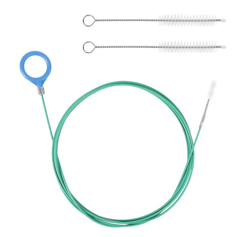 NQEUEPN Flexible Rohrreinigungsbürste, 300cm Drahtbürste Extra Langer Pfeifenreiniger Werkzeug mit 2 Stück Strohhalm-Reinigungsbürsten für Auto Kühlschränke Schiebedach Waschbecken Abfluss Löcher von NQEUEPN