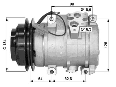 Nrf Kompressor, Klimaanlage [Hersteller-Nr. 32458] für Mitsubishi von NRF