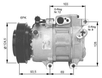 Nrf Kompressor, Klimaanlage [Hersteller-Nr. 32467] für Kia, Hyundai von NRF
