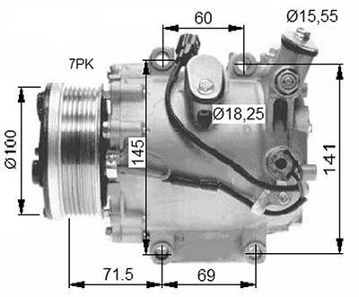 Nrf Kompressor, Klimaanlage [Hersteller-Nr. 32491] für Honda von NRF