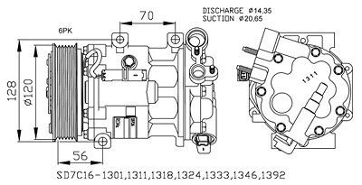 Nrf Kompressor, Klimaanlage [Hersteller-Nr. 32682] für Citroën, Peugeot von NRF