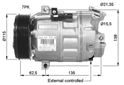 Nrf Kompressor, Klimaanlage [Hersteller-Nr. 32692] für Renault von NRF