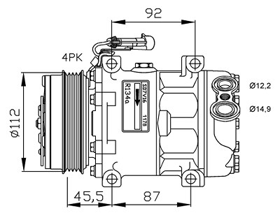 Nrf Kompressor, Klimaanlage [Hersteller-Nr. 32701] für Iveco, Fiat, Citroën, Peugeot von NRF