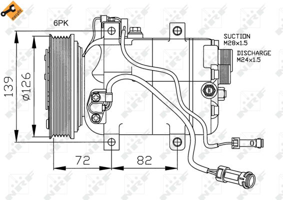 Kompressor, Klimaanlage NRF 32027 von NRF