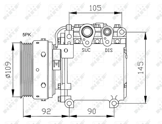 Kompressor, Klimaanlage NRF 32049 von NRF