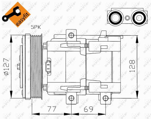 Kompressor, Klimaanlage NRF 32061 von NRF