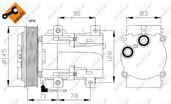 Kompressor, Klimaanlage NRF 32085 von NRF