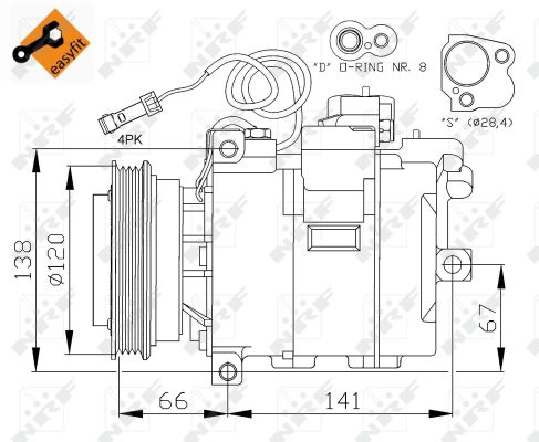 Kompressor, Klimaanlage NRF 32104 von NRF