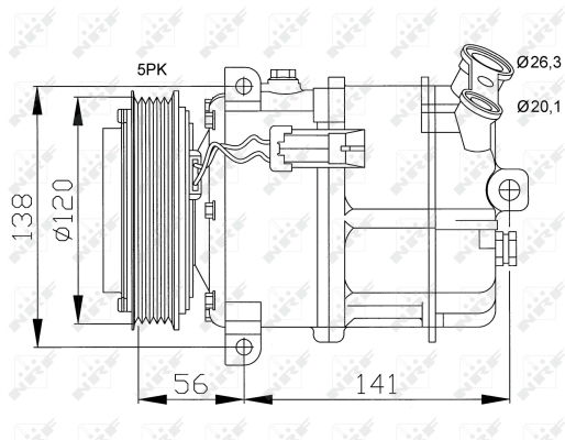 Kompressor, Klimaanlage NRF 32117 von NRF