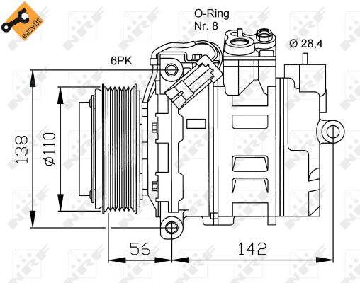 Kompressor, Klimaanlage NRF 32178 von NRF