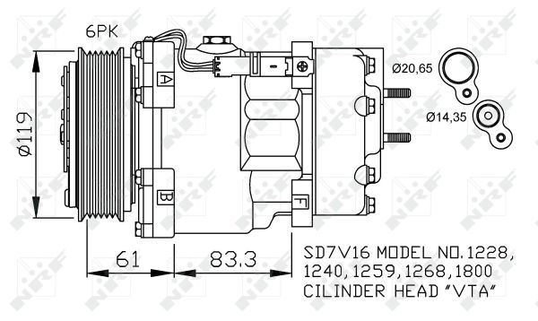 Kompressor, Klimaanlage NRF 32198 von NRF