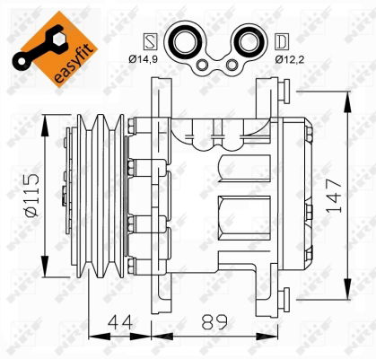 Kompressor, Klimaanlage NRF 32207 von NRF