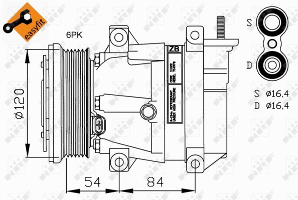 Kompressor, Klimaanlage NRF 32220 von NRF