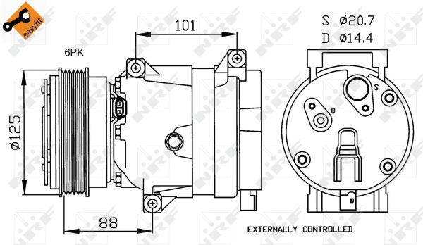 Kompressor, Klimaanlage NRF 32231 von NRF