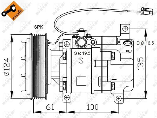 Kompressor, Klimaanlage NRF 32233 von NRF