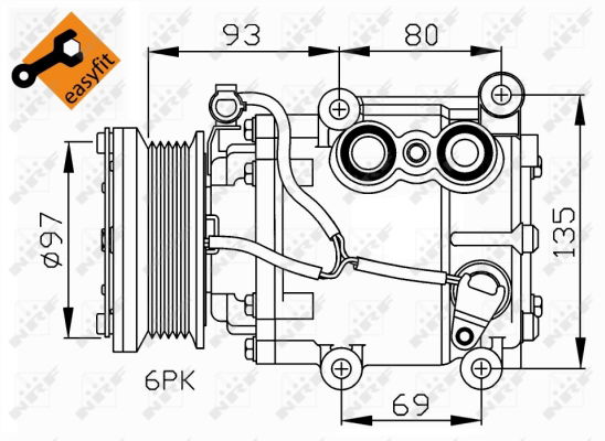 Kompressor, Klimaanlage NRF 32247 von NRF