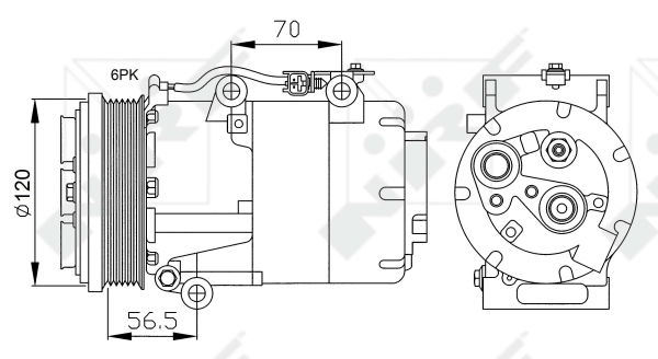 Kompressor, Klimaanlage NRF 32250 von NRF