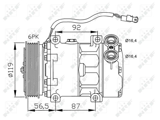 Kompressor, Klimaanlage NRF 32278 von NRF