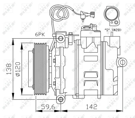 Kompressor, Klimaanlage NRF 32377 von NRF