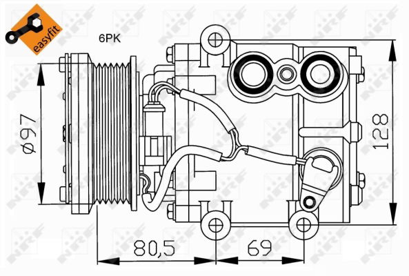 Kompressor, Klimaanlage NRF 32401 von NRF