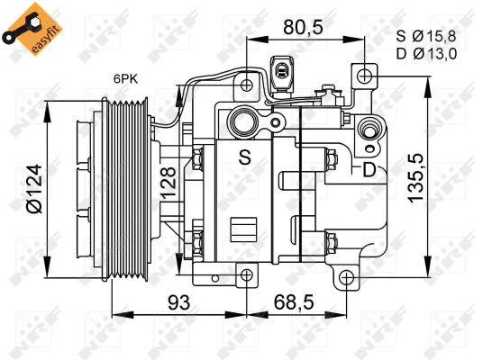 Kompressor, Klimaanlage NRF 32408 von NRF