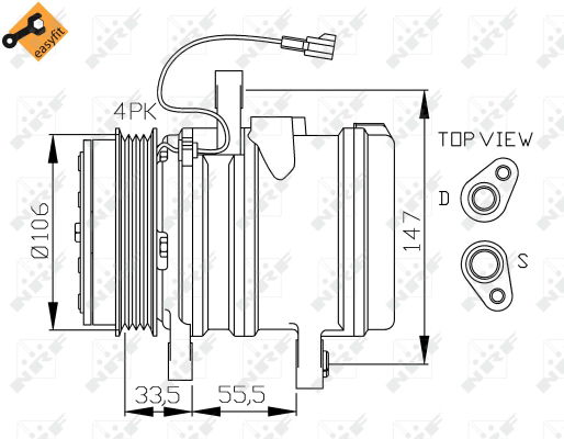 Kompressor, Klimaanlage NRF 32436 von NRF