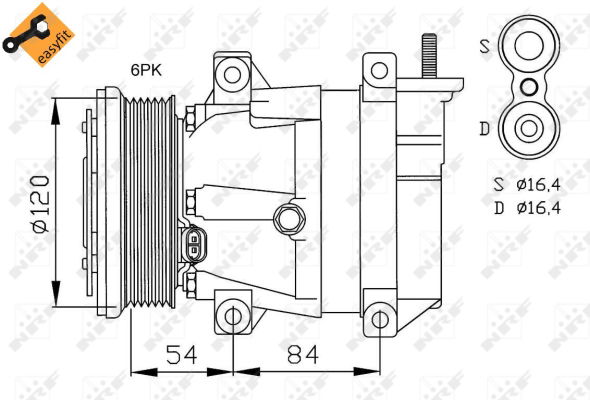 Kompressor, Klimaanlage NRF 32484 von NRF