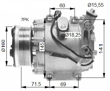 Kompressor, Klimaanlage NRF 32491 von NRF