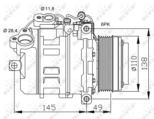 Kompressor, Klimaanlage NRF 32533 von NRF