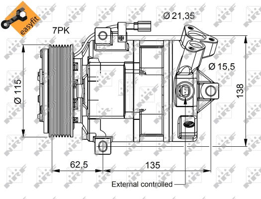 Kompressor, Klimaanlage NRF 32692 von NRF