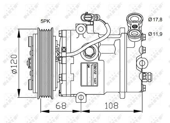 Kompressor, Klimaanlage NRF 32775 von NRF