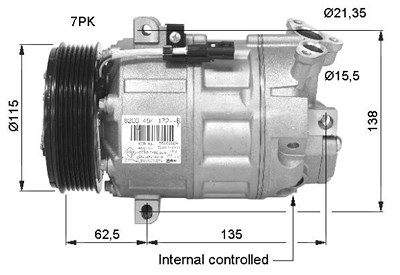 Nrf Kompressor Klimaanlage [Hersteller-Nr. 32425] für Nissan, Opel, Renault von NRF